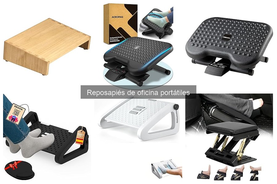 Ajusta la altura de tu reposapiés de oficina fácilmente