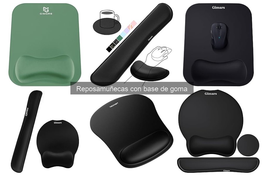 Alternativas a reposamuñecas con base de goma para tu comodidad