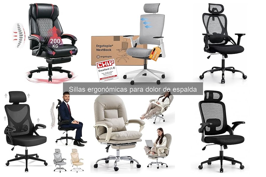 Alternativas a sillas ergonómicas para aliviar el dolor de espalda