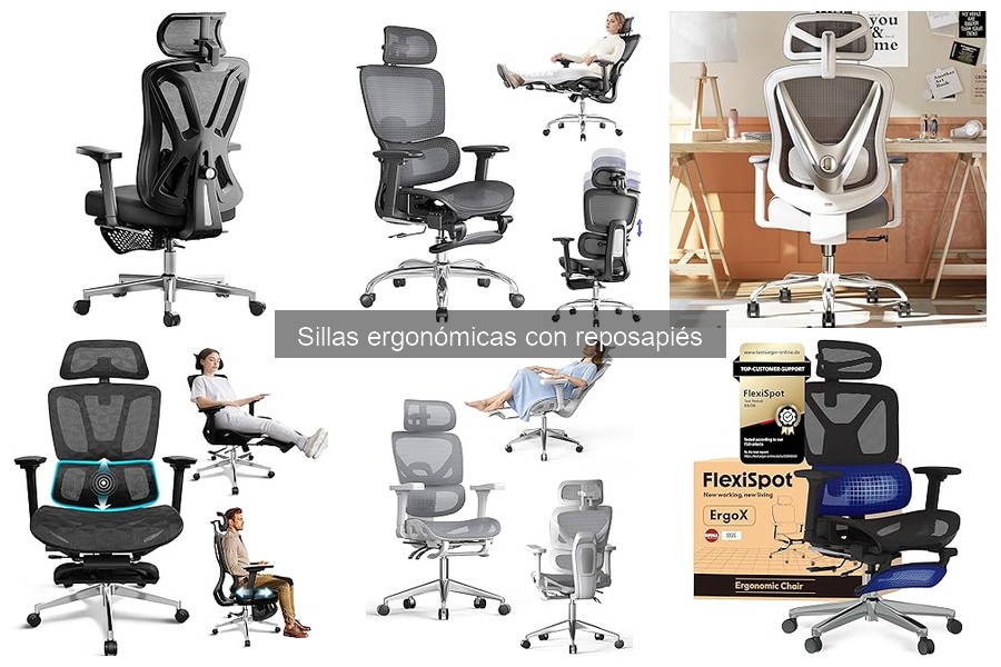 Cómo usar correctamente una silla ergonómica con reposapiés