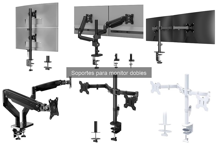 Comparativa de Soportes de Monitor Dobles Fijos y Ajustables