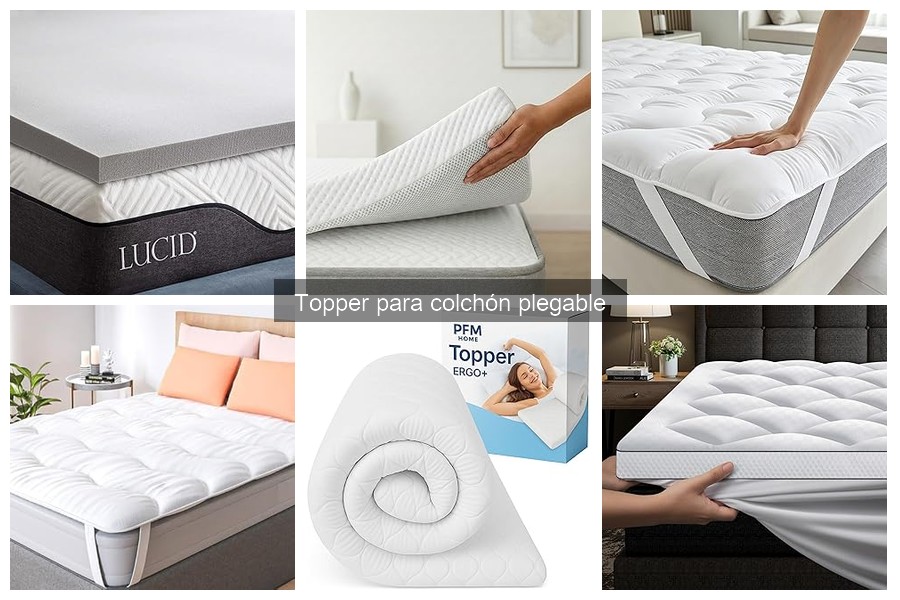 Comparativa de toppers de espuma y látex para colchones plegables