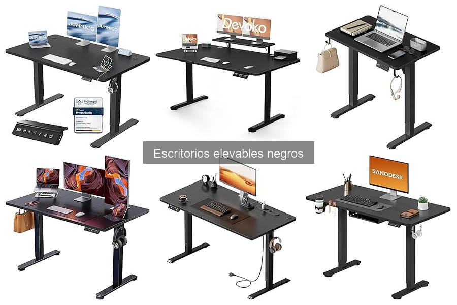 Comparativa Escritorios Elevables Negros vs Blancos