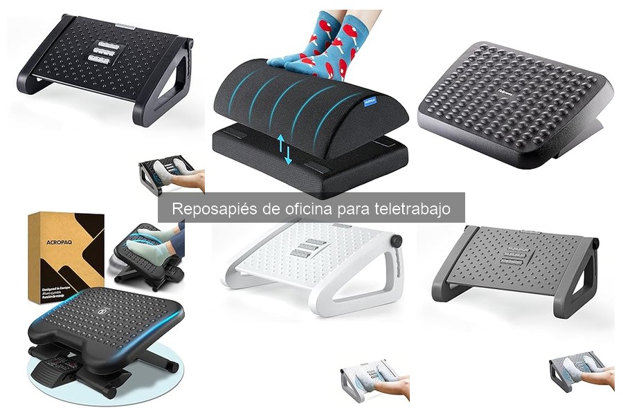 Comparativa: Reposapiés movibles vs. fijos para teletrabajo