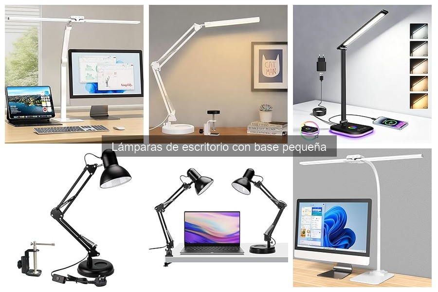 Estilos decorativos para lámparas de escritorio de base pequeña