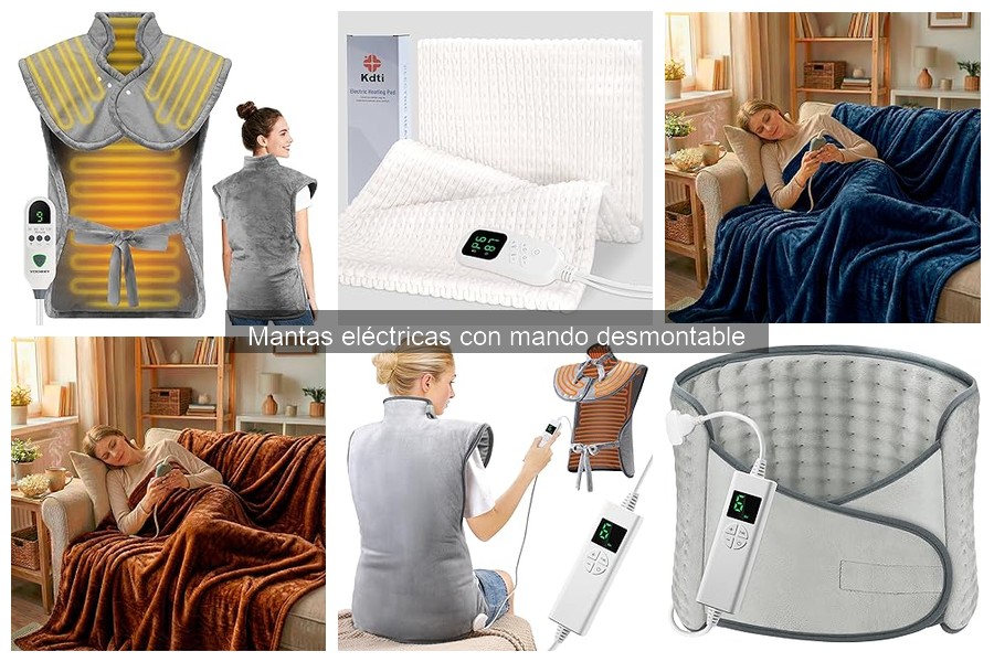 Estilos y diseños de mantas eléctricas con mando desmontable