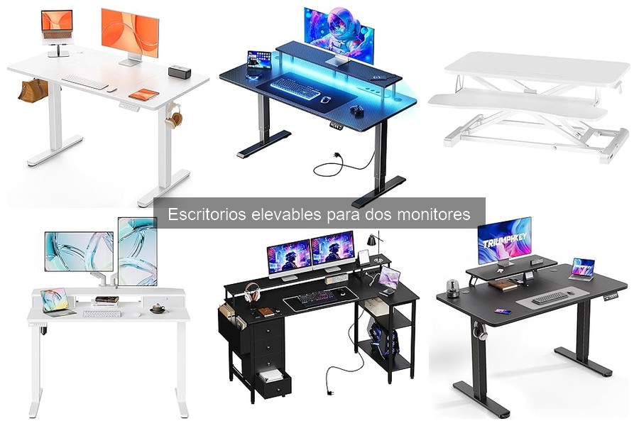Guía de compra de escritorios elevables para dos monitores