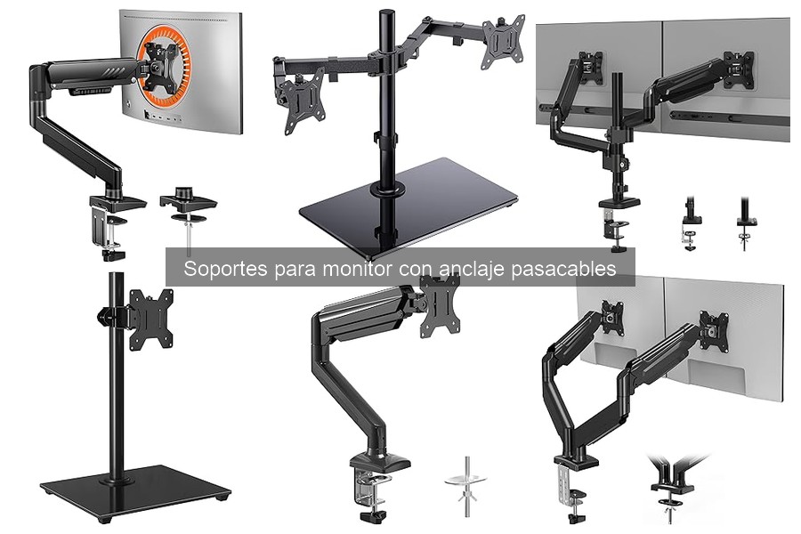 Guía de Instalación de Soportes para Monitor con Pasacables