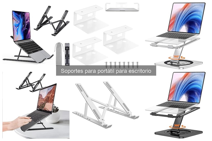 Instalación y uso de soportes para portátil ergonómicos