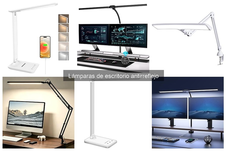 Lámparas de escritorio antirreflejo con control táctil