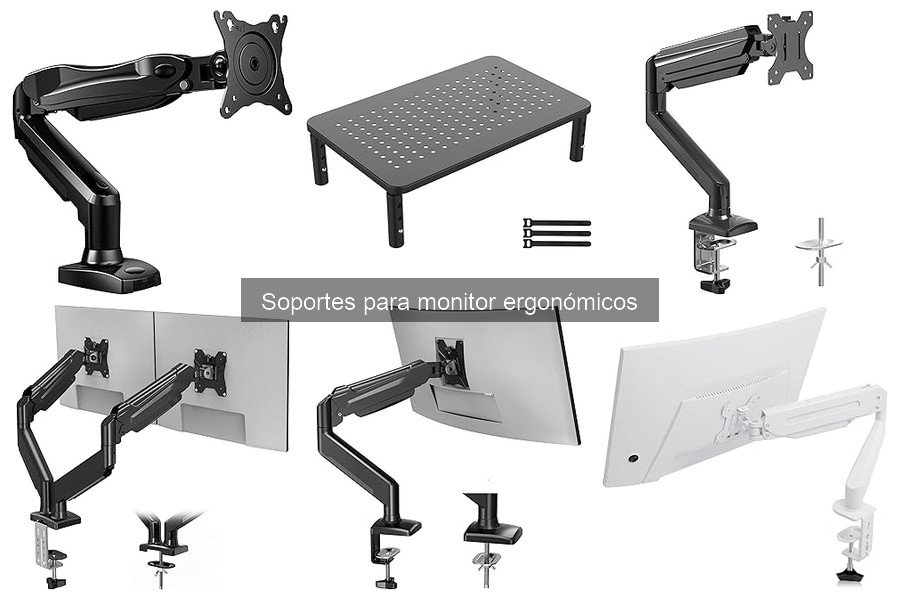 Mejora la Posición del Monitor con Soportes Ergonómicos