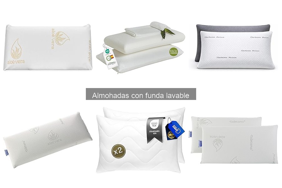 Mejores almohadas con funda lavable para dormir de espaldas