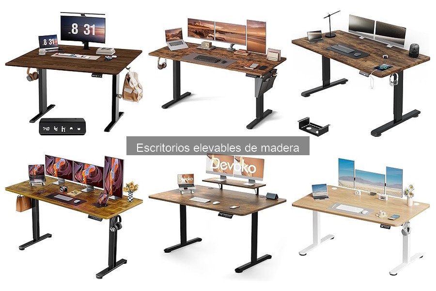 Mejores escritorios elevables de madera para teletrabajo