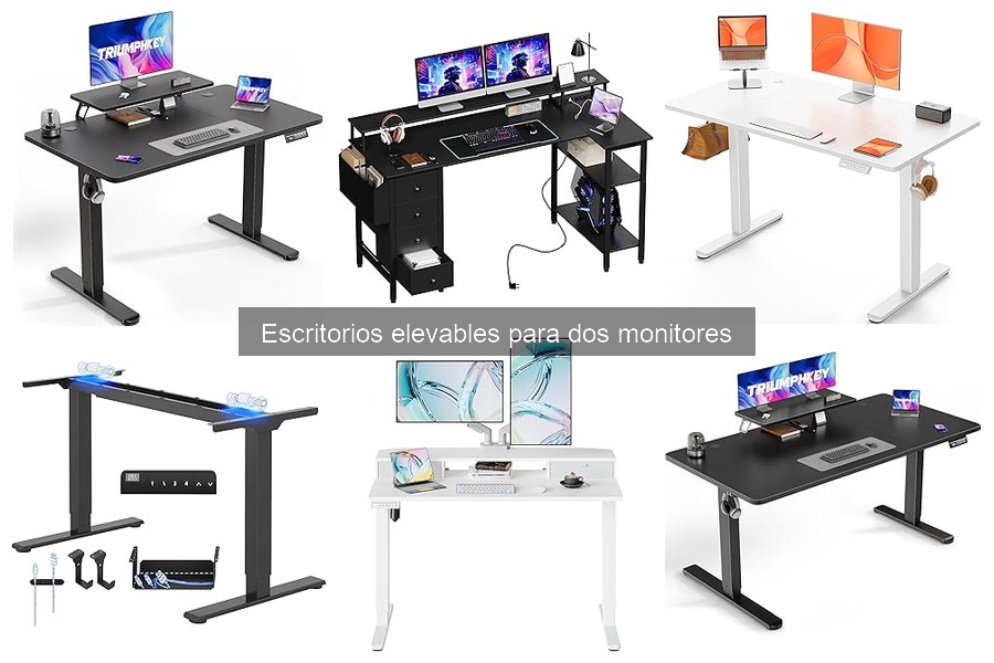 Mejores escritorios elevables para home office con dos monitores