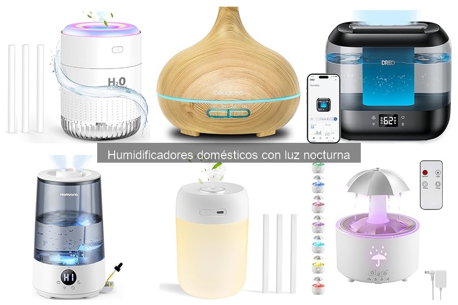 Mejores humidificadores con luz nocturna: comparativa 2023