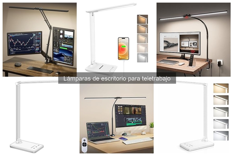 Mejores lámparas de escritorio para multitareas en teletrabajo