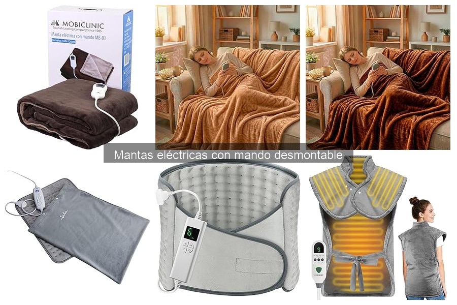 Mejores mantas eléctricas con mando desmontable para invierno