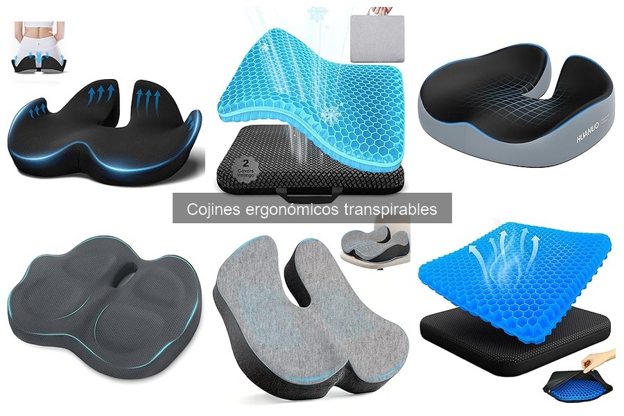 Mejores materiales para cojines ergonómicos transpirables