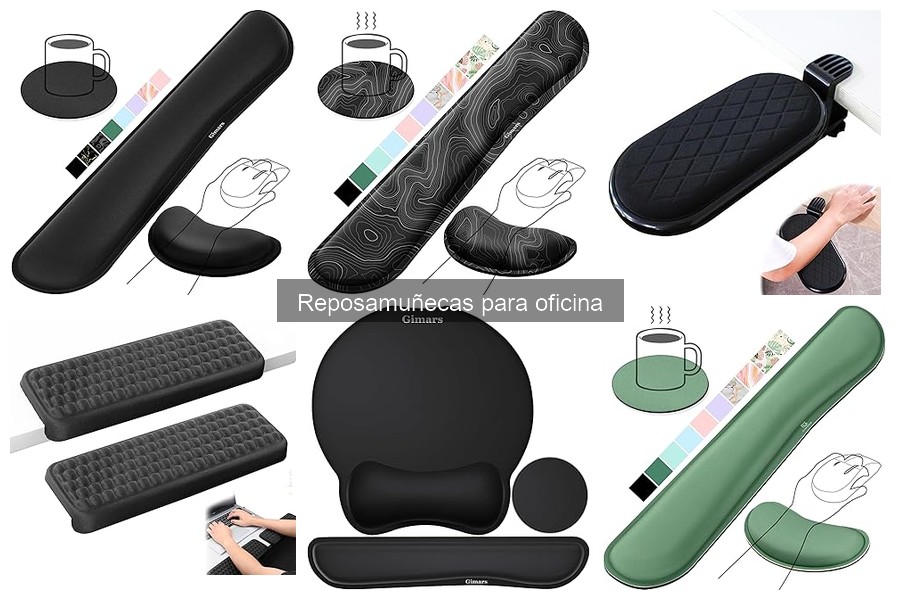 Mejores materiales para reposamuñecas en oficina