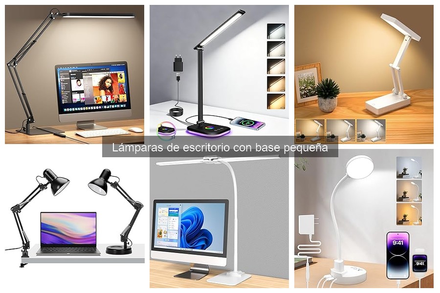 Opiniones sobre lámparas de escritorio con base pequeña