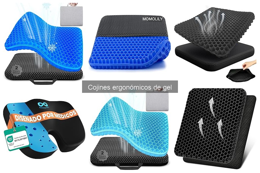 ¿Qué dimensiones debe tener un cojín ergonómico de gel?