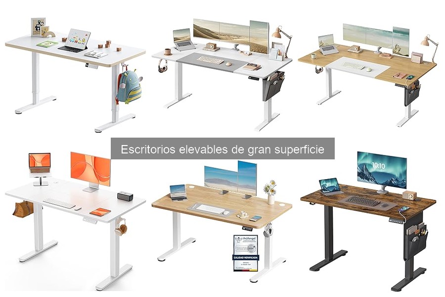 ¿Qué son los escritorios elevables de gran superficie?