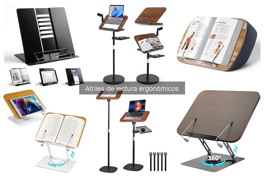 Tipos de atriles de lectura ergonómicos y sus características