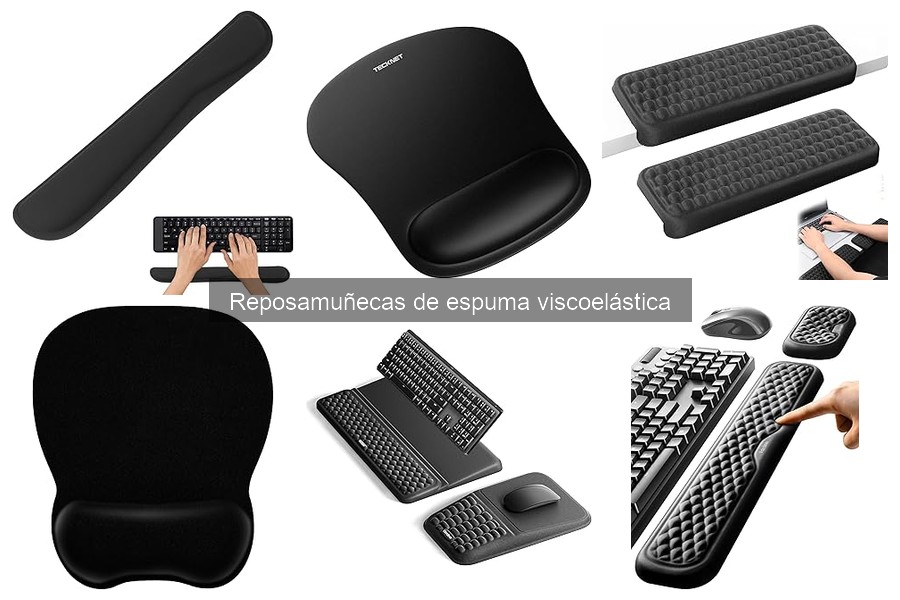 Tipos de reposamuñecas de espuma viscoelástica para tu oficina