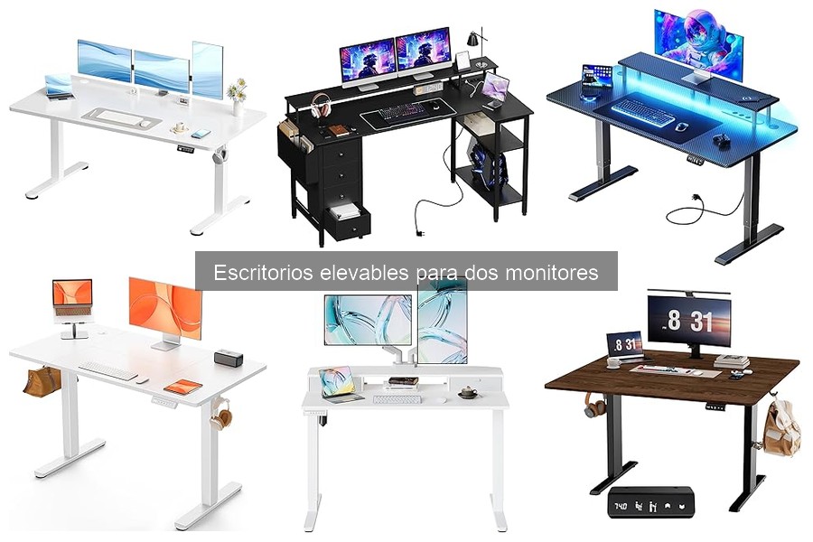 Ventajas y desventajas de escritorios elevables para dos monitores